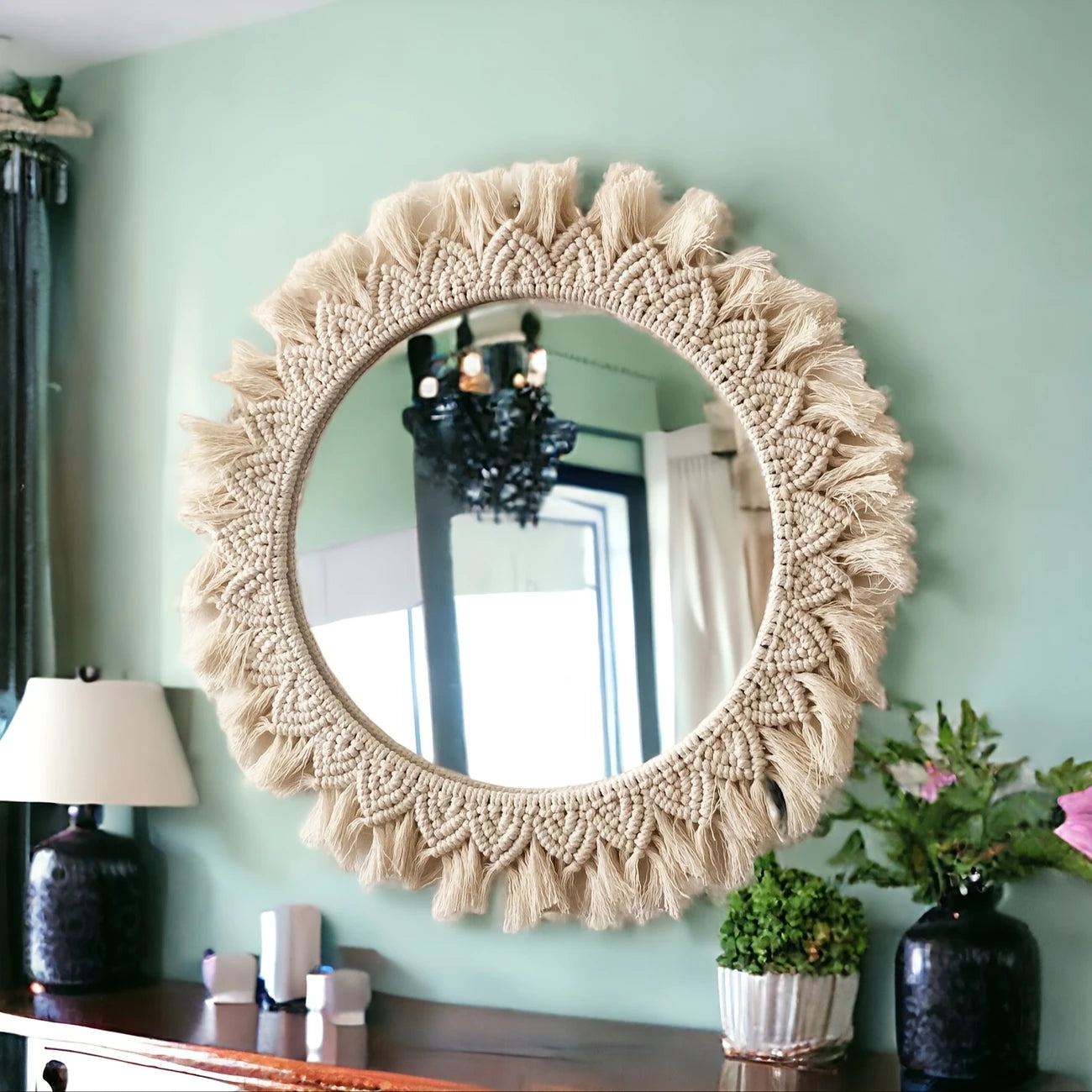 Bohemian Style Wall Decor Makeup Mirror