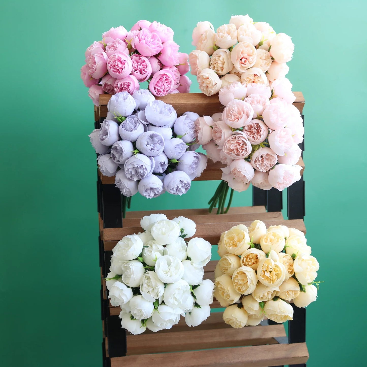 Silk Flowers Peony Artificial Flowers Rose Bouquet