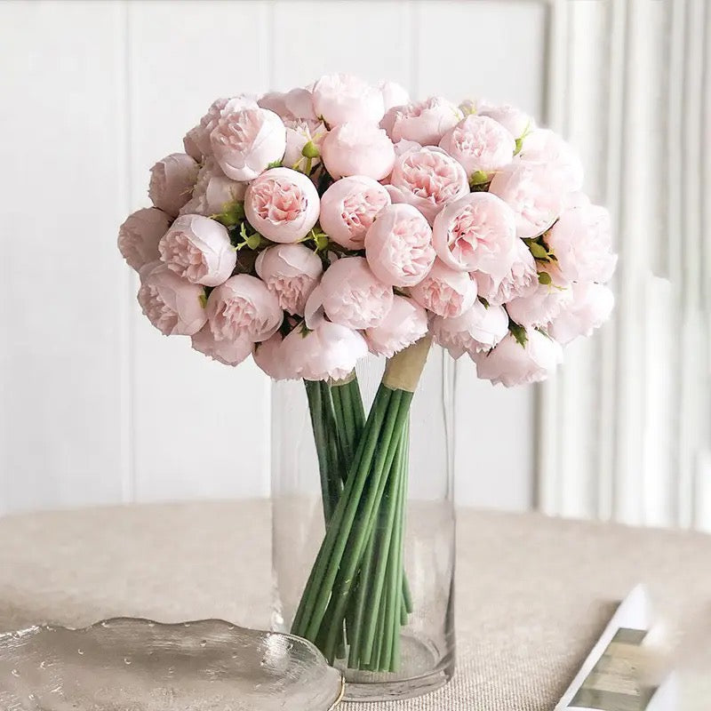 Silk Flowers Peony Artificial Flowers Rose Bouquet