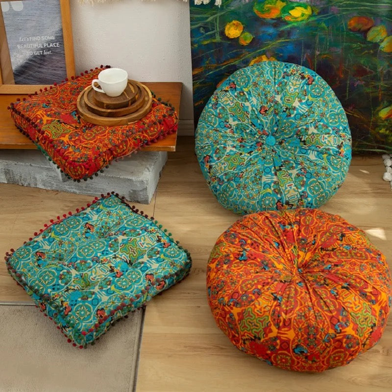 Bohemian Round Floor Seat Cushions