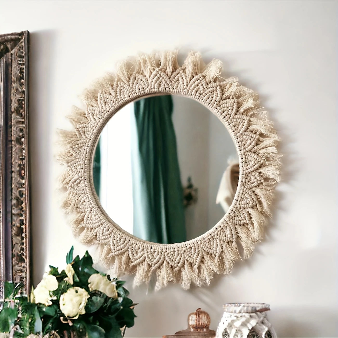 Bohemian Style Wall Decor Makeup Mirror