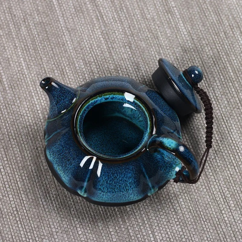 Blue Handmade kettle Chinese teapot