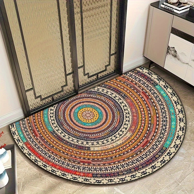 Bohemian Style Semi-Circular Indoor Mat