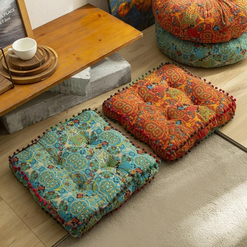 Bohemian Round Square Floor Seat Cushions