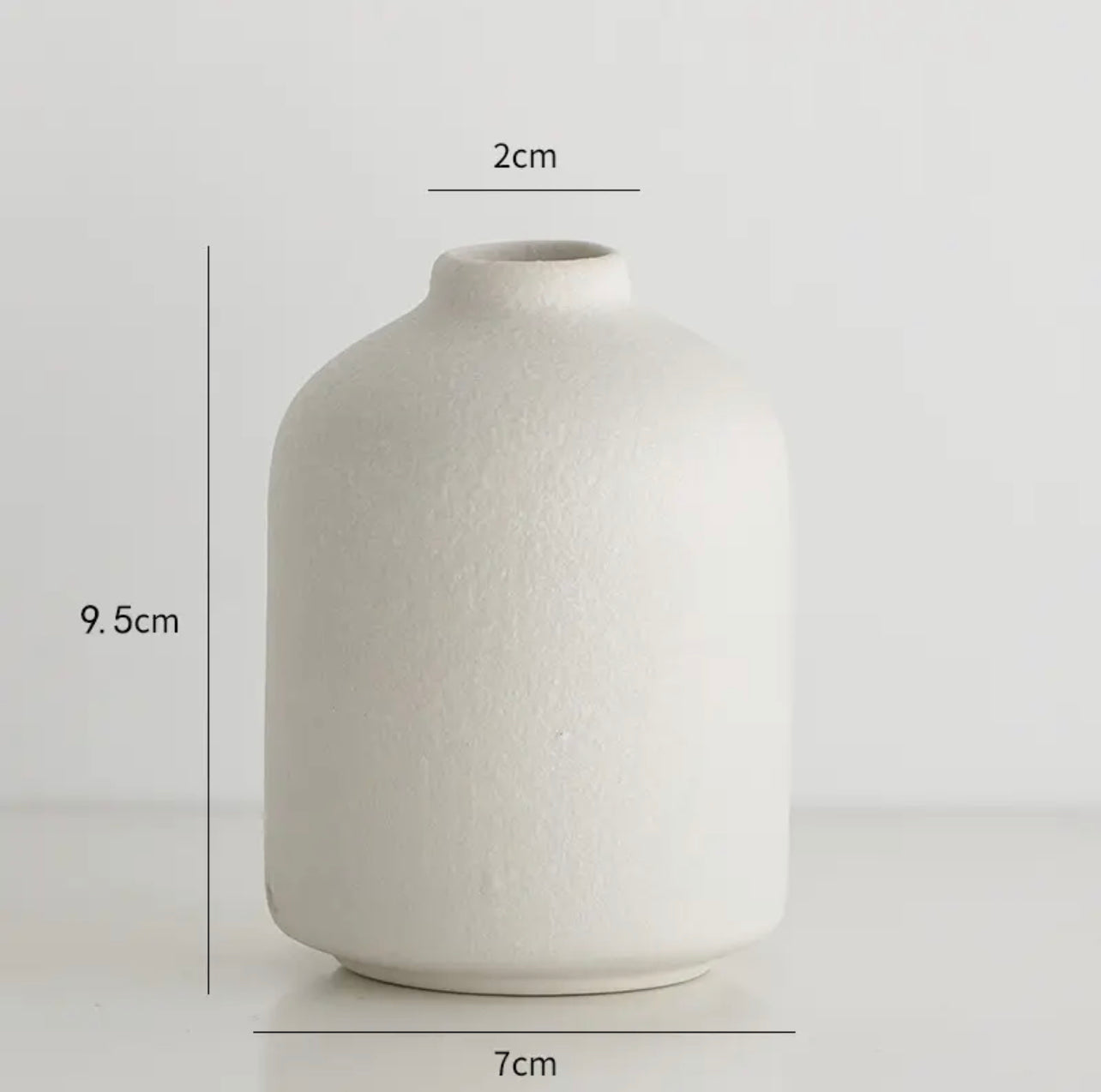 White Nordic Style Home Decor Ceramic Vase Desk Decoration