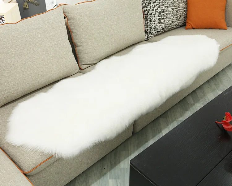 New Carpet Plush Soft Sheepskin Bedroom Carpet Imitation Wool Pad Long Hair Bedside Mat Sofa Cushion Rugs Living Room Fur Carpet