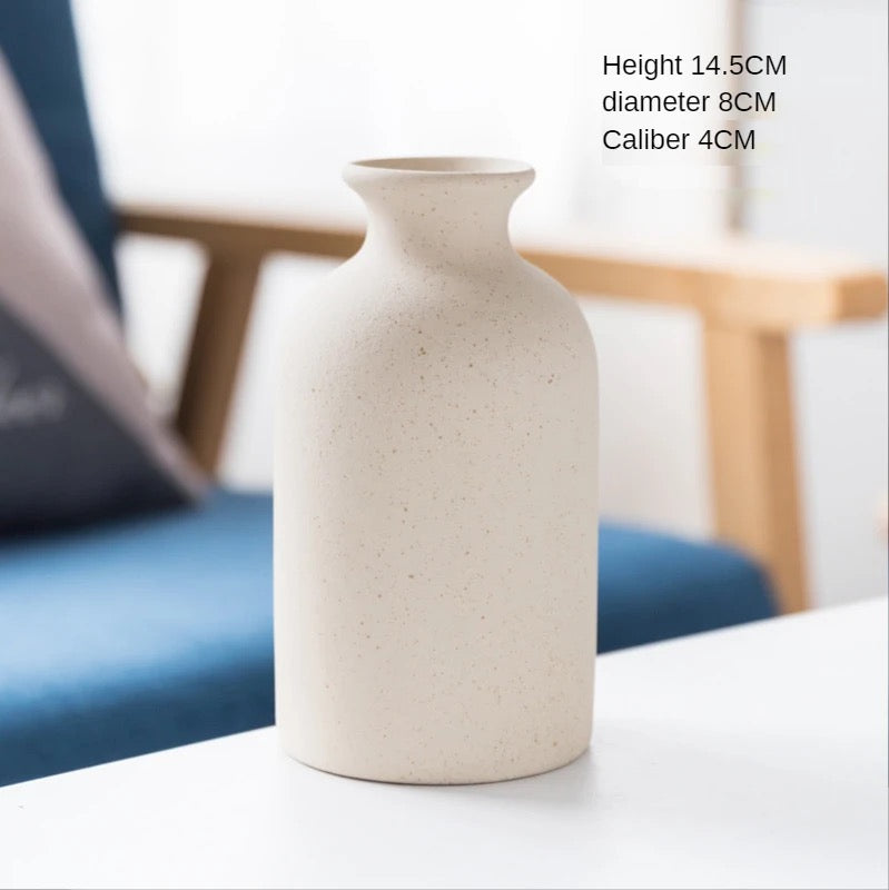 White Nordic Style Home Decor Ceramic Vase Desk Decoration