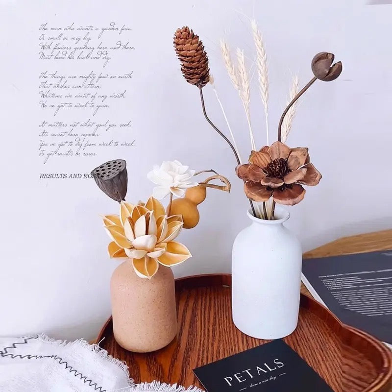 Brown Nordic Style Home Decor Ceramic Vase Desk Decoration
