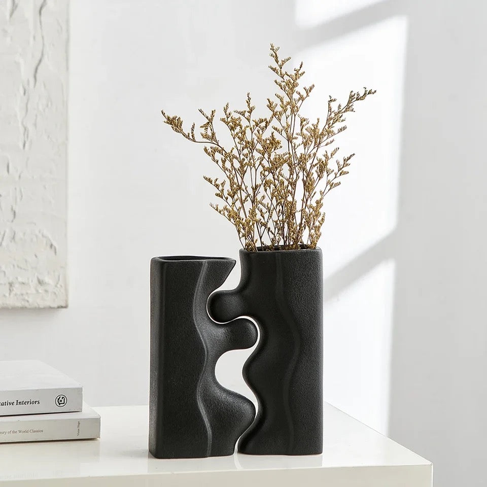 Black &White Garden Pots & Planters Table Decorations Flower Vase