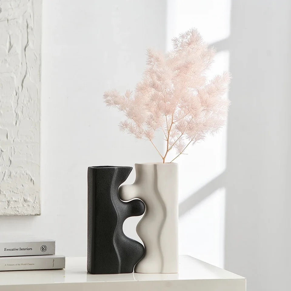 Black &White Garden Pots & Planters Table Decorations Flower Vase