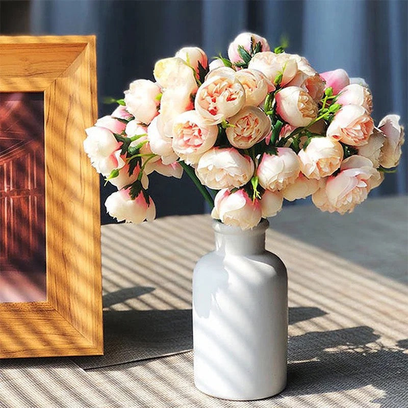 Silk Flowers Peony Artificial Flowers Rose Bouquet
