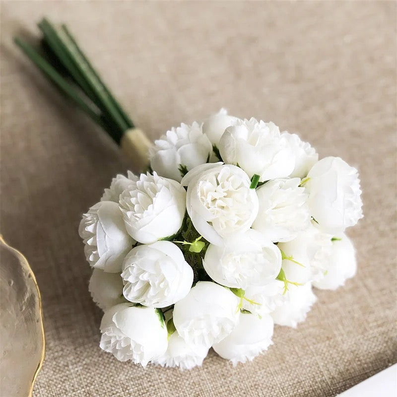 Silk Flowers Peony Artificial Flowers Rose Bouquet