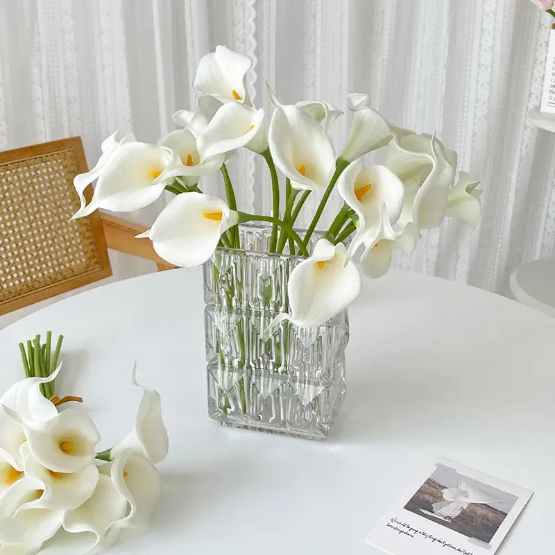 3 pcs 34cm Artificial Calla Lily White Flower Home Decoration
