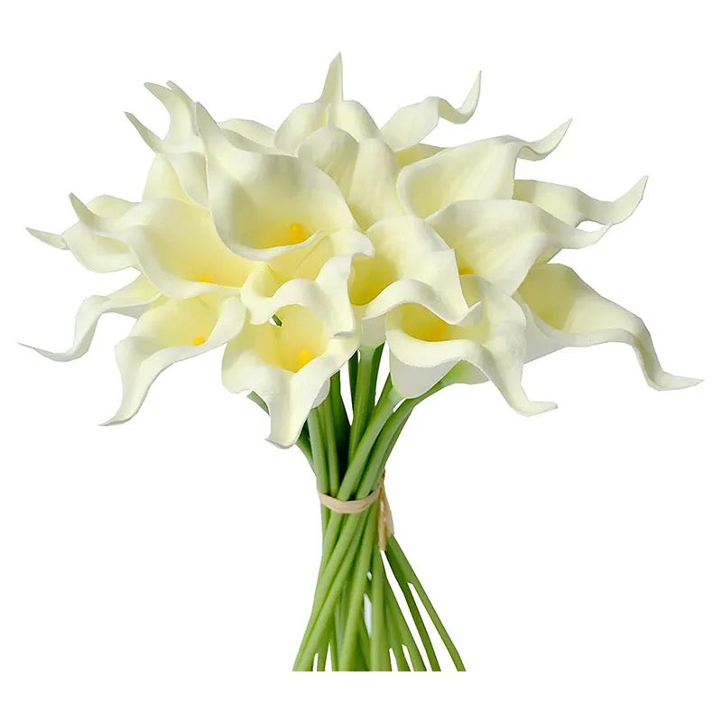 3 pcs 34cm Artificial Calla Lily White Flower Home Decoration