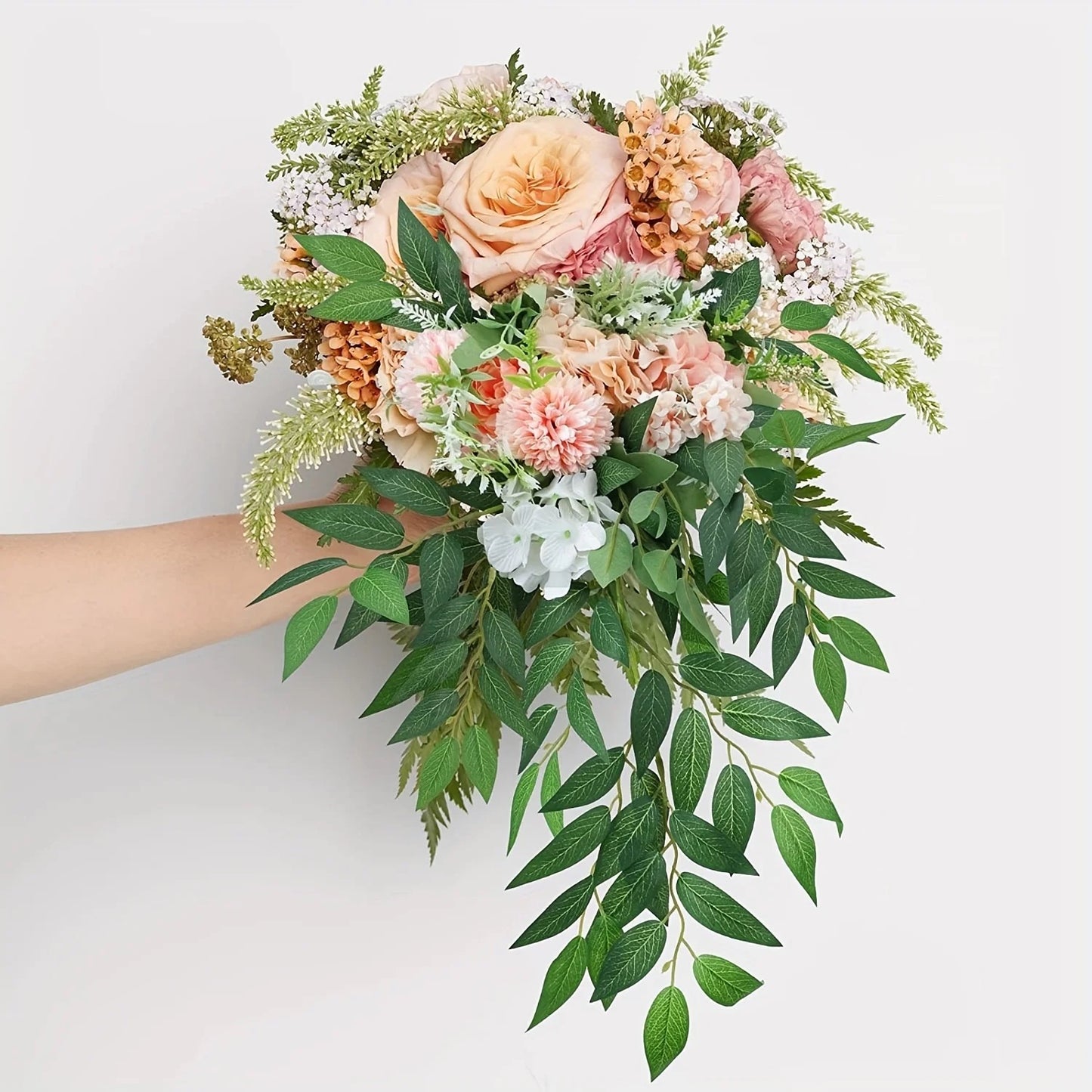3pcs Artificial Leaves Bouquet Fake Willow Branches