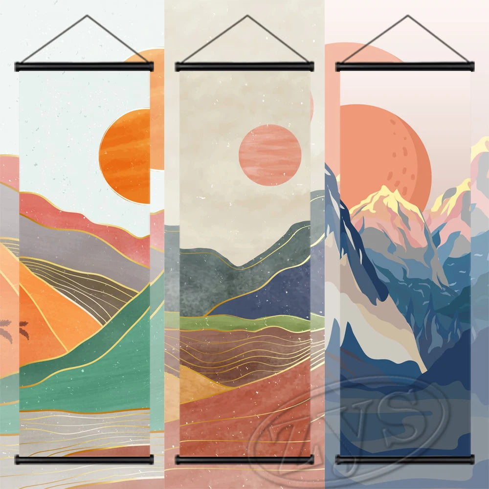 Wall Art Nature Picture HD Print Mountain Hanging Scrolls Canvas Painting Poster Modular Living Room Home Decor Christmas Gift