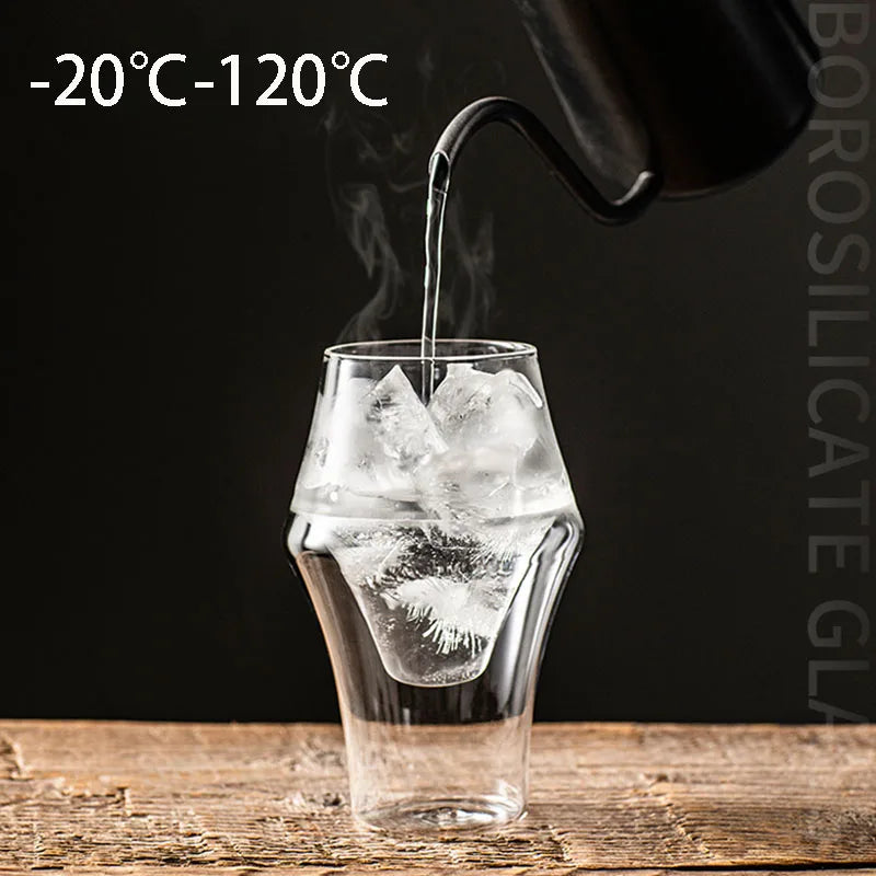 120/250/335ml Double-layer Glass Cup Hanging Ear Espresso Coffee Cup Anti-scalding Milk Party Brandy Wine Teacup Clear Mug Set