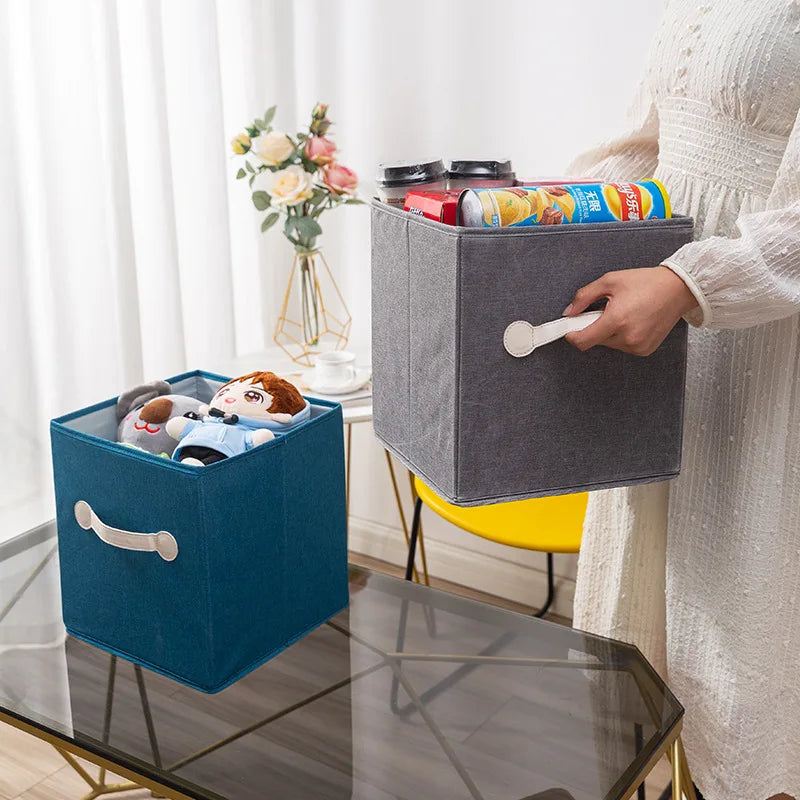 Fold Non Woven Fabric Storage Box Gray Home Supplies Clothing Underwear Sock And Kid Toy Storage Organizer Cosmetics