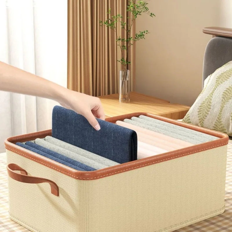 Household Clothing Storage Box Wardrobe Dustproof Storage Box Foldable Bedroom Clothing Storage Organizador