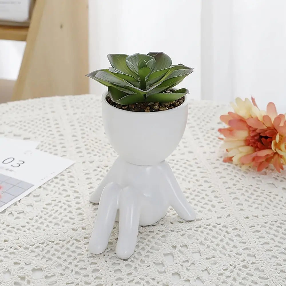 Creative Ceramic Succulent Plant Pot Drought Resistant Garden Supply Little Man Pot Nordic Style Plant Pots Home