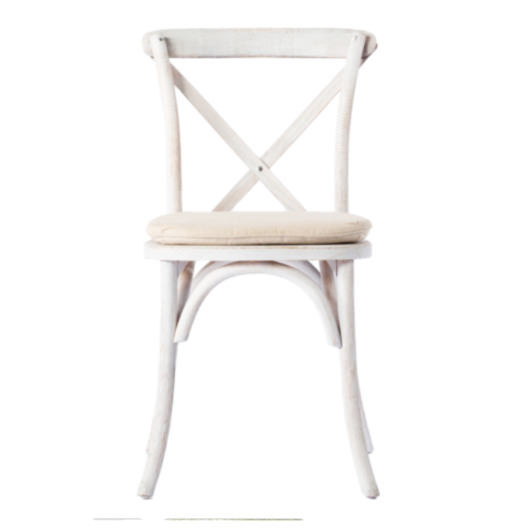 Set of 10 Crossback white chairs for Events and your special moments