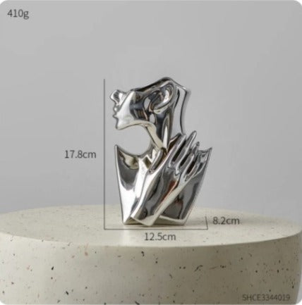 Art Home Decoration Luxury Human Face Vase Desk Accessories Sculptures & Figurines