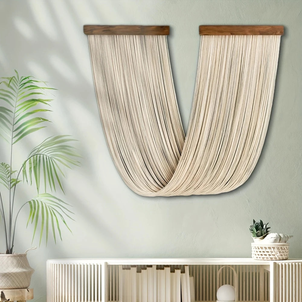 Bohemian Macrame Wall Hanging Tapestry - Gradient Yarn Art, Indoor Woven Decor