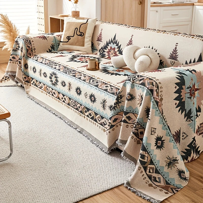 Bohemian Tassel Sofa Throw Blanket