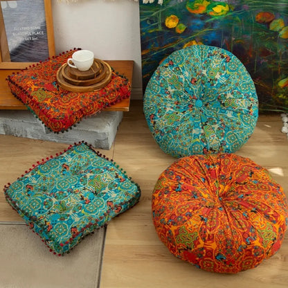 Bohemian Round Floor Seat Cushions