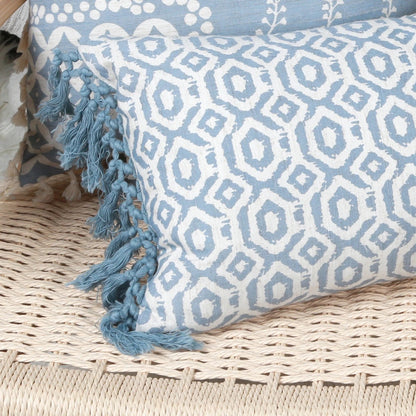 1Pc Light Blue Geometric Printed Throw Pillow Covers