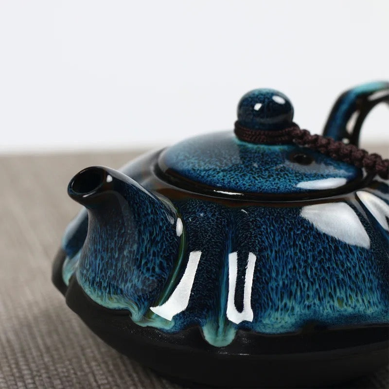 Blue Handmade kettle Chinese teapot