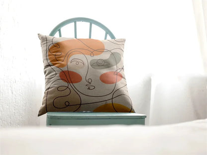 Art Lady Body Figure Abstraction Multicolor Advanced Cushion Cover