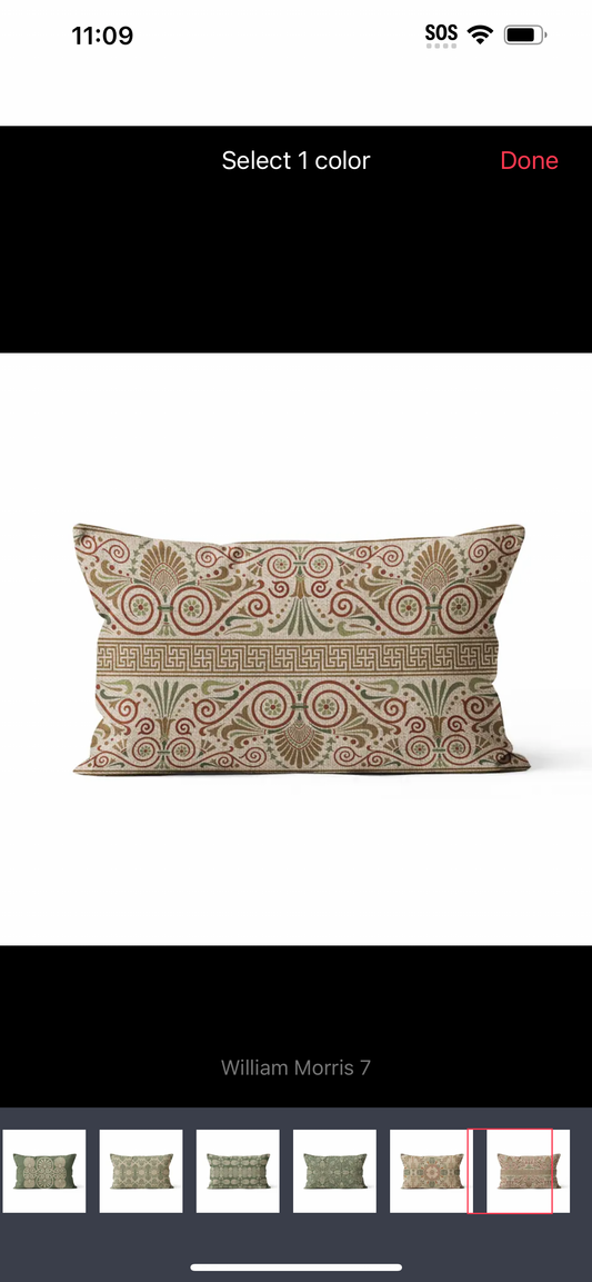 Boho New Scandinavian William Morris Cushion Cover