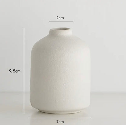 White Nordic Style Home Decor Ceramic Vase Desk Decoration