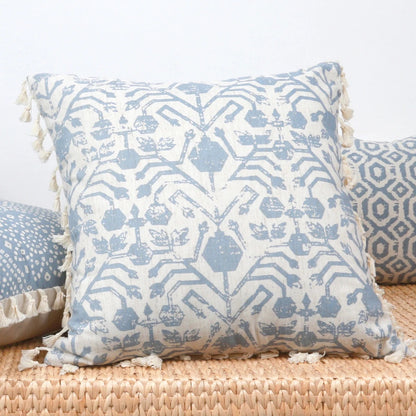 1Pc Light Blue Geometric Printed Throw Pillow Covers