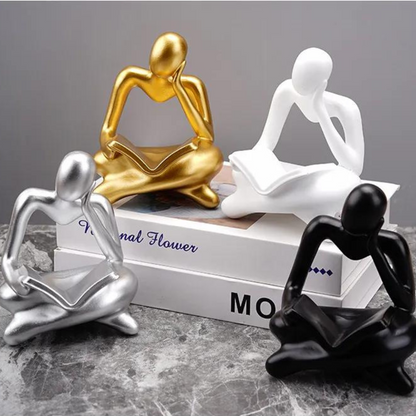 Add a touch of Boho Style to your decor with this Nordic Abstract Reading Book Statue. Perfect for a modern minimalist design in any midcentury-inspired space, this handmade resin figurine brings an artistic vibe to your office, bedroom boho style, or boho living room. Elevate your bohemian decor with this unique white decor piece for a truly captivating look