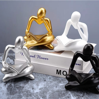Add a touch of Boho Style to your decor with this Nordic Abstract Reading Book Statue. Perfect for a modern minimalist design in any midcentury-inspired space, this handmade resin figurine brings an artistic vibe to your office, bedroom boho style, or boho living room. Elevate your bohemian decor with this unique white decor piece for a truly captivating look