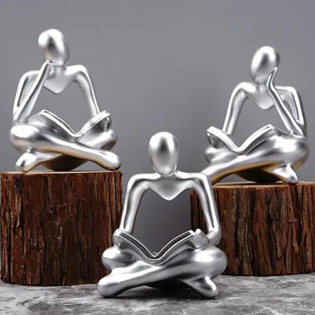Add a touch of Boho Style to your decor with this Nordic Abstract Reading Book Statue. Perfect for a modern minimalist design in any midcentury-inspired space, this handmade resin figurine brings an artistic vibe to your office, bedroom boho style, or boho living room. Elevate your bohemian decor with this unique white decor piece for a truly captivating look