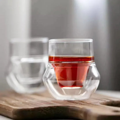 120/250/335ml Double-layer Glass Cup Hanging Ear Espresso Coffee Cup Anti-scalding Milk Party Brandy Wine Teacup Clear Mug Set