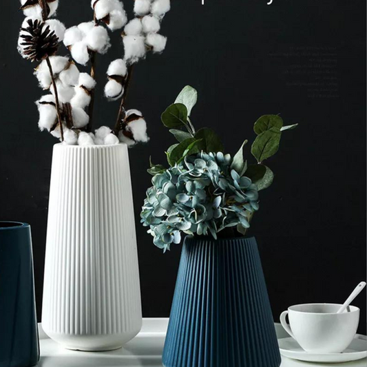 Morandi Plastic Vase Living Room Decoration Ornaments Modern Origami Plastic Vases for Flower Arrangements Home Decoratio