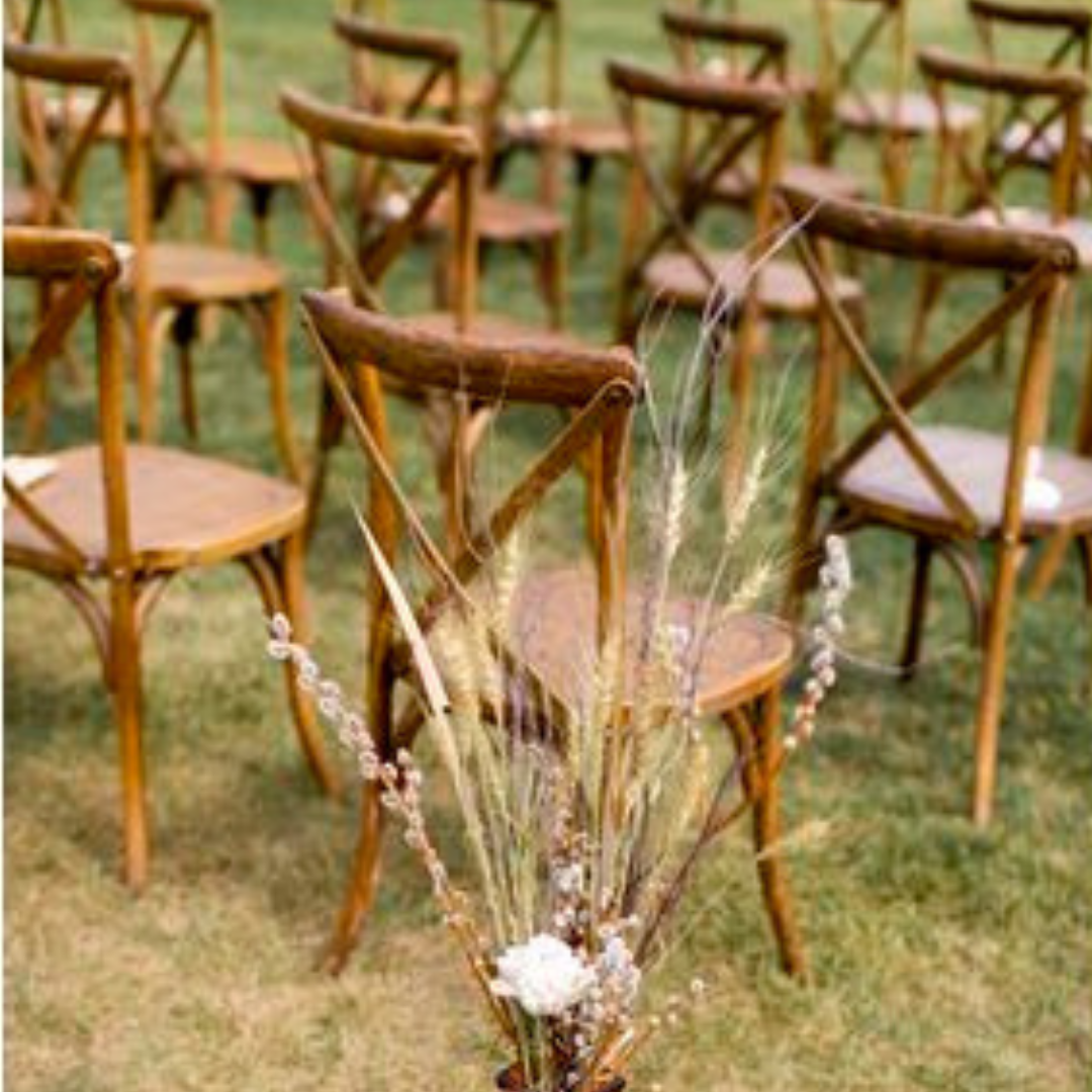 Set of 10 Crossback Rustic for Party and Decor & Outdoor events